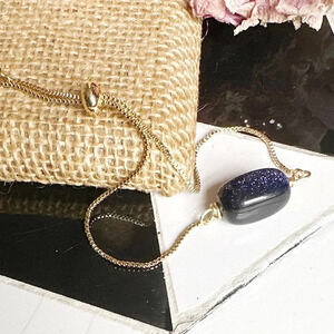 Sandstone gold rope chain adjustable knot bracelet